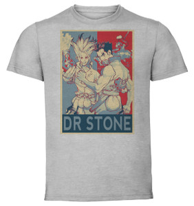 T-Shirt Unisex - Grey - Propaganda - Dr Stone - Group