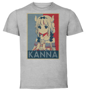 T-Shirt Unisex - Grey - Propaganda - Dragon Maid - Kanna variant T-Shirt Unisex - Grey - Propaganda - Dragon Maid - Kanna variant