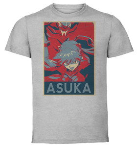 T-Shirt Unisex - Grey - Propaganda - Evangelion - Asuks v7
