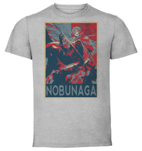 T-Shirt Unisex - Grey - Propaganda - Fate Grand Order Oda Nobunaga Avenger variant T-Shirt Unisex - Grey - Propaganda - Fate Grand Order Oda Nobunaga Avenger variant