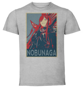 T-Shirt Unisex - Grey - Propaganda - Fate Grand Order Oda Nobunaga Avenger T-Shirt Unisex - Grey - Propaganda - Fate Grand Order Oda Nobunaga Avenger