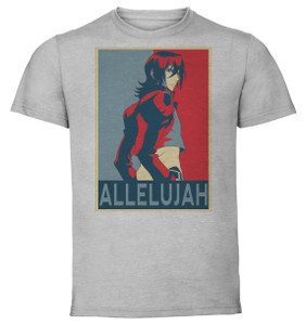 T-Shirt Unisex - Grey - Propaganda - Gundam 00 Allelujah Haptism T-Shirt Unisex - Grey - Propaganda - Gundam 00 Allelujah Haptism