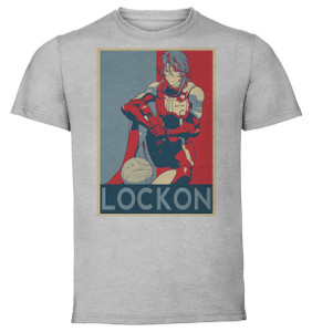 T-Shirt Unisex - Grey - Propaganda - Gundam 00 - Lockon Stratos T-Shirt Unisex - Grey - Propaganda - Gundam 00 - Lockon Stratos