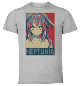 T-Shirt Unisex - Grey - Propaganda - Hyperdimension Neptunia - Neptunia T-Shirt Unisex - Grey - Propaganda - Hyperdimension Neptunia - Neptunia