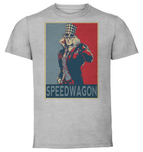 T-Shirt Unisex - Grey - Propaganda - Jojo's Bizarre Adventures - Phantom Blood - Robert E. O. Speedwagon T-Shirt Unisex - Grey - Propaganda - Jojo's Bizarre Adventures - Phantom Blood - Robert E. O. Speedwagon