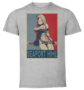 T-Shirt Unisex - Grey - Propaganda - Kantai Collection Seaport Hime T-Shirt Unisex - Grey - Propaganda - Kantai Collection Seaport Hime