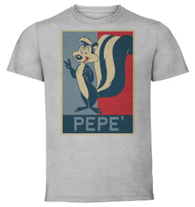 T-Shirt Unisex - Grey - Propaganda - Looney tunes - Pepe' le Pew
