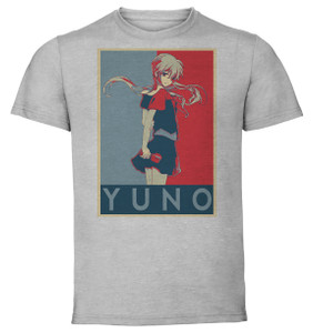 T-Shirt Unisex - Grey - Propaganda - Mirai Nikki - Yuno Gasai v4