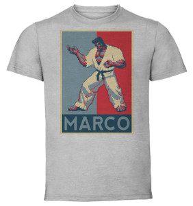 T-Shirt Unisex - Grey - Propaganda - Pixel Art - Fatal Fury Garou Mark of the Wolves - Marco T-Shirt Unisex - Grey - Propaganda - Pixel Art - Fatal Fury Garou Mark of the Wolves - Marco