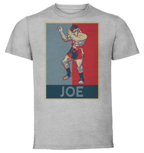 T-Shirt Unisex - Grey - Propaganda - Pixel Art -  Fatal Fury Real Bout - Joe