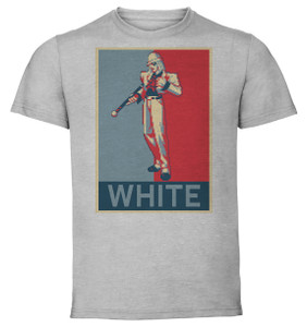 T-Shirt Unisex - Grey - Propaganda - Pixel Art - Fatal Fury Real Bout - White T-Shirt Unisex - Grey - Propaganda - Pixel Art - Fatal Fury Real Bout - White