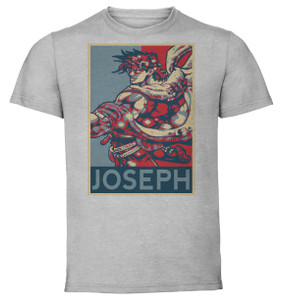 T-Shirt Unisex - Grey - Propaganda - Pixel Art - JoJo All Star - Joseph Joestar Young T-Shirt Unisex - Grey - Propaganda - Pixel Art - JoJo All Star - Joseph Joestar Young