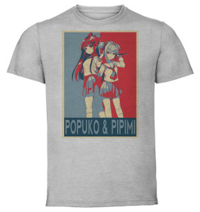 T-Shirt Unisex - Grey - Propaganda - Pop Team Epic Popuko & Pipimi variant T-Shirt Unisex - Grey - Propaganda - Pop Team Epic Popuko & Pipimi variant