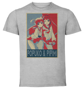 T-Shirt Unisex - Grey - Propaganda - Pop Team Epic Popuko & Pipimi T-Shirt Unisex - Grey - Propaganda - Pop Team Epic Popuko & Pipimi