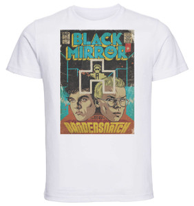 T-Shirt Unisex - White - Black Mirror Vintage 24 Bandersnatch T-Shirt Unisex - White - Black Mirror Vintage 24 Bandersnatch