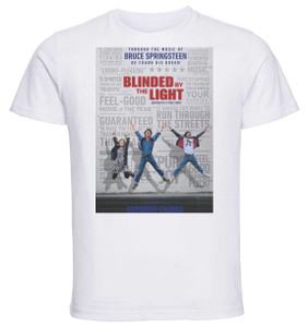 T-Shirt Unisex - White - Playbill - blinded by the light - travolto dalla musica variant 1 T-Shirt Unisex - White - Playbill - blinded by the light - travolto dalla musica variant 1