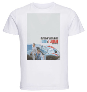 T-Shirt Unisex - White - Playbill - ford v ferrari - Le Mans '66 La Grande Sfida T-Shirt Unisex - White - Playbill - ford v ferrari - Le Mans '66 La Grande Sfida