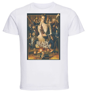 T-Shirt Unisex - White - Playbill - ready or not - finche morte non ci separi T-Shirt Unisex - White - Playbill - ready or not - finche morte non ci separi