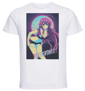T-Shirt Unisex - White - Vaporwave 80s Style - Highschool DxD - Rias Gremory T-Shirt Unisex - White - Vaporwave 80s Style - Highschool DxD - Rias Gremory