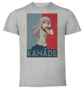 T-Shirt Unisex - Grey - Propaganda - Angel Beats - Kanade Tenshi variant 2 T-Shirt Unisex - Grey - Propaganda - Angel Beats - Kanade Tenshi variant 2