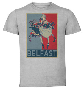 T-Shirt Unisex - Grey - Propaganda - Azur Lane - Belfast variant T-Shirt Unisex - Grey - Propaganda - Azur Lane - Belfast variant