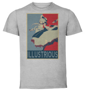 T-Shirt Unisex - Grey - Propaganda - Azur Lane Illustrious T-Shirt Unisex - Grey - Propaganda - Azur Lane Illustrious