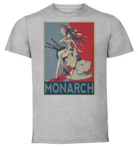 T-Shirt Unisex - Grey - Propaganda - Azur Lane - Monarch Simple White Grandeur T-Shirt Unisex - Grey - Propaganda - Azur Lane - Monarch Simple White Grandeur