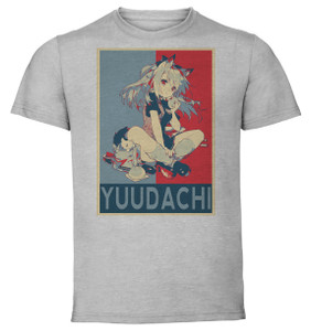 T-Shirt Unisex - Grey - Propaganda - Azur Lane - Yuudachi Meat Bun Hunter T-Shirt Unisex - Grey - Propaganda - Azur Lane - Yuudachi Meat Bun Hunter