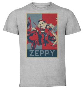 T-Shirt Unisex - Grey - Propaganda - Azur Lane - Zeppy T-Shirt Unisex - Grey - Propaganda - Azur Lane - Zeppy