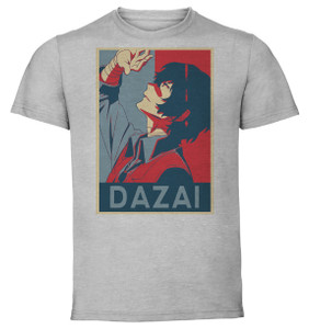 T-Shirt Unisex - Grey - Propaganda - Bungo Stray Dogs Osamu Dazai Variant 2 T-Shirt Unisex - Grey - Propaganda - Bungo Stray Dogs Osamu Dazai Variant 2