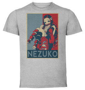 T-Shirt Unisex - Grey - Propaganda - Demon Slayer Nezuko variant 4