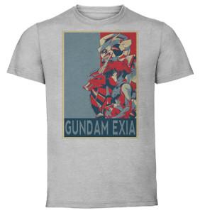 T-Shirt Unisex - Grey - Propaganda - Gundam 00 - Gundam Exia & Seiei