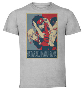 T-Shirt Unisex - Grey - Propaganda - The Devil is a Part-Timer - HATARAKU MAOU-SAMA - Characters variant T-Shirt Unisex - Grey - Propaganda - The Devil is a Part-Timer - HATARAKU MAOU-SAMA - Characters variant