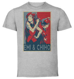T-Shirt Unisex - Grey - Propaganda - The Devil is a Part-Timer - HATARAKU MAOU-SAMA - Emi & Chiho variant T-Shirt Unisex - Grey - Propaganda - The Devil is a Part-Timer - HATARAKU MAOU-SAMA - Emi & Chiho variant