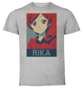 T-Shirt Unisex - Grey - Propaganda - The Devil is a Part-Timer - HATARAKU MAOU-SAMA - Rika Suzuki T-Shirt Unisex - Grey - Propaganda - The Devil is a Part-Timer - HATARAKU MAOU-SAMA - Rika Suzuki