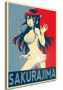 Poster - Propaganda - Rascal Does Not Dream of Bunny Girl Senpai - Ao-buta - Sakurajima Mai variant 3 Poster - Propaganda - Rascal Does Not Dream of Bunny Girl Senpai - Ao-buta - Sakurajima Mai variant 3