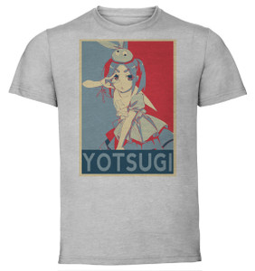 T-Shirt Unisex - Grey - Propaganda - Monogatari - Yotsugi T-Shirt Unisex - Grey - Propaganda - Monogatari - Yotsugi