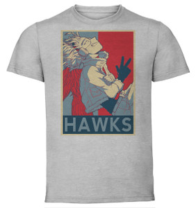 T-Shirt Unisex - Grey - Propaganda - My Hero Academia - Hawks