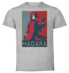 T-Shirt Unisex - Grey - Propaganda - Naruto - Madara