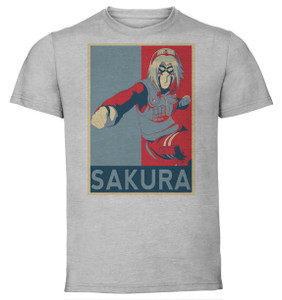 T-Shirt Unisex - Grey - Propaganda - Naruto - Sakura Variant