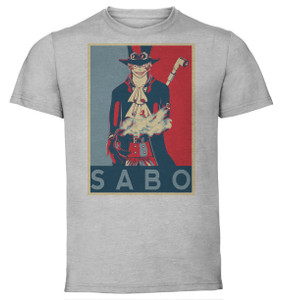 T-Shirt Unisex - Grey - Propaganda - One Piece - Sabo