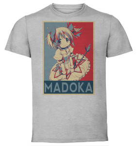 T-Shirt Unisex - Grey - Propaganda - Puella Magi Madoka Magica - Madoka T-Shirt Unisex - Grey - Propaganda - Puella Magi Madoka Magica - Madoka
