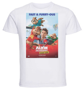 T-shirt Unisex - White - Alvin And The Chipmunks Road Chip Playbill