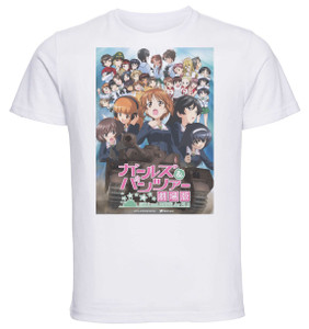 T-shirt Unisex - White - Anime - Girls Und Panzer - Der Film T-shirt Unisex - White - Anime - Girls Und Panzer - Der Film