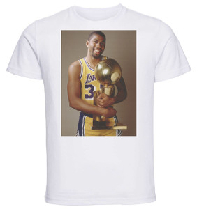 T-shirt Unisex - White - Basket - Earvin Magic Johnson Variant 2