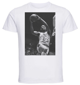 T-shirt Unisex - White - Basket - Elgin Baylor