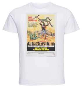 T-shirt Unisex - White - Battle For The Planet Of The Apes Playbill