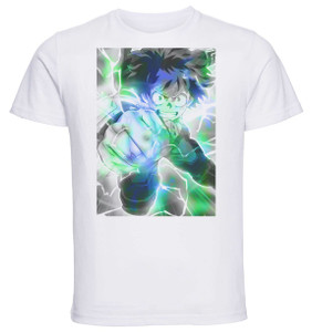 T-shirt Unisex - White - Color Splash - My Hero Academia Midorya Hizuku Deku