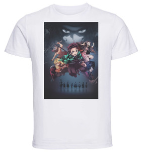 T-shirt Unisex - White - Demon Slayer Kimetsu No Yaiba