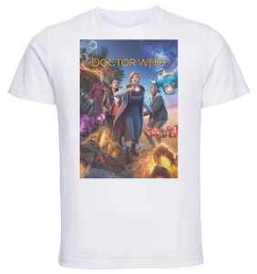 T-shirt Unisex - White - Doctor Who Serie 11 Playbill